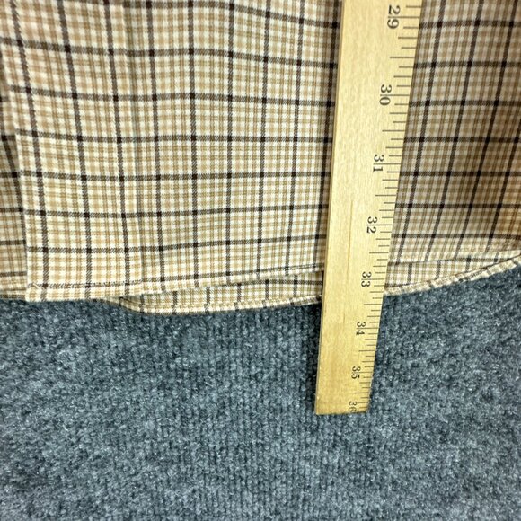 **SOLD**Brooks Brothers Shirt Mens Extra Large Tan Button Down Plaid Cashmere - Picture 8 of 14